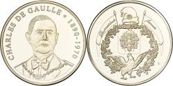 World Coins - France, Medal, Charles De Gaulle, Silver Plated Copper,