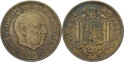 World Coins - Spain, Francisco Franco, caudillo, Peseta, 1956, Aluminum-Bronze,