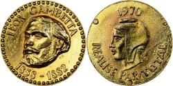 World Coins - France, Token, Collection Total, Léon Gambetta, 1970, Brass,