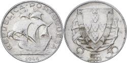 World Coins - Portugal, 2-1/2 Escudos, 1944, Lisbon, Silver,