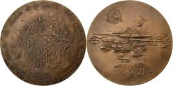 World Coins - France, Medal, Chemins de Fer, Ligne Electrique Paris-Marseille, 1962, Bronze