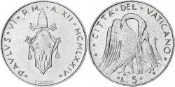 World Coins - Vatican, Paul VI, 5 Lire, 1974 / Anno XII, Rome, Aluminum, , KM:118