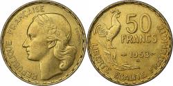 World Coins - France, 50 Francs, Guiraud, 1953, Beaumont - Le Roger, Aluminum-Bronze,