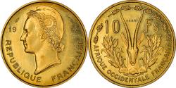 World Coins - Coin, French West Africa, 10 Francs, 1956, , Aluminum-Bronze, KM:E4