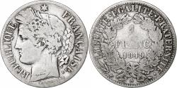 World Coins - France, Franc, Cérès, 1849, Paris, Silver, , Gadoury:457, KM:759.1