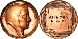 World Coins - France, Medal, Marianne, Ville de Caudry, Nord, 1992, Coeffin, , Bronze