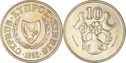 World Coins - Coin, Cyprus, 10 Cents, 1992, , Nickel-brass, KM:56.3