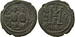 Ancient Coins - Coin, Justin II, Follis, 570-571, Nicomedia, , Copper, Sear:369