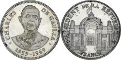 World Coins - France, Medal, Les Présidents de la République, Charles De Gaulle, Politics