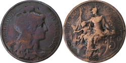 World Coins - France, 5 Centimes, Dupuis, 1907, Paris, Bronze, , Gadoury:165, KM:842