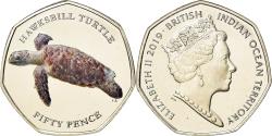 World Coins - Coin, British Indian Ocean, 50 Pence, 2019, Tortues - Tortue imbriquée
