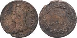 World Coins - France, 1 Décime, Dupré, AN 5, Lyon, Bronze,