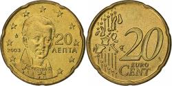 World Coins - Greece, 20 Euro Cent, 2003, Athens, Nordic gold,