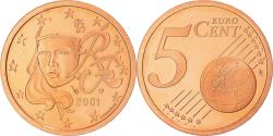 World Coins - France, 5 Euro Cent, 2001, Paris, , Copper Plated Steel, Gadoury:3