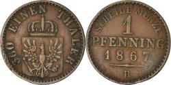 World Coins - Coin, German States, PRUSSIA, Wilhelm I, Pfennig, 1867, , Copper