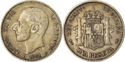 World Coins - Coin, Spain, Alfonso XII, Peseta, 1881, Madrid, Rare, , Silver, KM:686