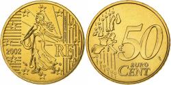 World Coins - France, 50 Euro Cent, BU, 2002, MDP, Nordic gold, , KM:1287