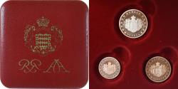 World Coins - Monaco, Rainier III, Coffret 1,2 et 5 c., 2005, Monnaie de Paris, BE,