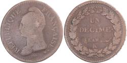 World Coins - Coin, France, Dupré, Decime, Bordeaux, , Copper, Gadoury:187/187a