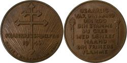 World Coins - Denmark, Medal, Frankrigshjælpen, 1945, Bronze,