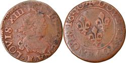 World Coins - Coin, France, Louis XIII, Double tournois, buste laurée et drapé, Double