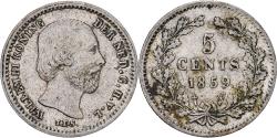 World Coins - Netherlands, Willem III, 5 Cents, 1859, Utrecht, Silver,