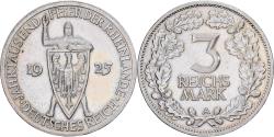 World Coins - Germany, Weimar Republic, 3 Mark, Rhineland, 1925, Berlin, Silver,