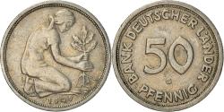 World Coins - Coin, GERMANY - FEDERAL REPUBLIC, 50 Pfennig, 1949, Karlsruhe,