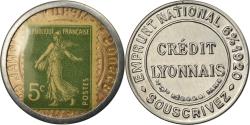 World Coins - Coin, France, Crédit Lyonnais, 5 Centimes, Timbre-Monnaie, , Aluminium