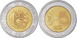 World Coins - Coin, Peru, 5 Nuevos Soles, 1994