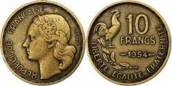 World Coins - France, 10 Francs, Guiraud, 1954, Paris, Cupro-Aluminium,