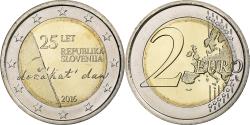 World Coins - Slovenia, 2 Euro, 25ème anniversaire de l'Indépendance, 2016,