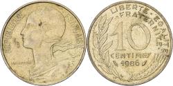 World Coins - France, 10 Centimes, Marianne, 1986, Paris, Aluminum-Bronze,