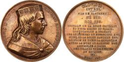 World Coins - France, Medal, Les Rois de France, Clovis II, 1840, Bronze, Caqué,
