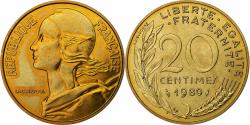 World Coins - France, 20 Centimes, Marianne, 1980, Paris, série FDC, Aluminum-Bronze