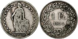 World Coins - Switzerland, Franc, 1894, Bern, Silver, , KM:24