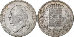World Coins - France, Louis XVIII, 5 Francs, 1824, Lyon, Silver, , Gadoury:614