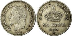 World Coins - Coin, France, Napoleon III, Napoléon III, 20 Centimes, 1867, Strasbourg