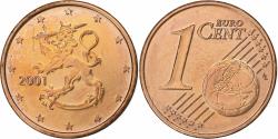World Coins - Finland, Euro Cent, 2001, Vantaa, Copper Plated Steel,