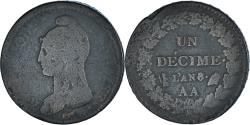World Coins - Coin, France, Dupré, Decime, AN 8/5, Metz, , Bronze, KM:644.2