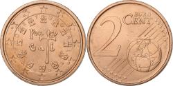 World Coins - Portugal, 2 Euro Cent, 2002, Lisbon, Copper Plated Steel,