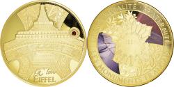 World Coins - France, Medal, Les Monuments Français, La Tour Eiffel, 2017, , Copper