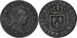 World Coins - France, Louis XV, Sol à la vieille tête, 1772, Lille, Copper,
