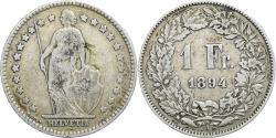 World Coins - Coin, Switzerland, Franc, 1894, Bern, , Silver, KM:24