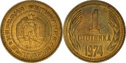 World Coins - Coin, Bulgaria, Stotinka, 1974, , Brass, KM:84