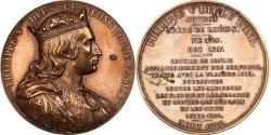 World Coins - France, Medal, Les Rois de France, Philippe V, 1837, Bronze, Caqué,