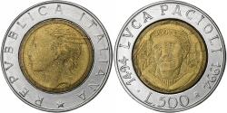 World Coins - Italy, 500 Lire, 1994, Rome, Bi-Metallic, , KM:167