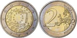 World Coins - Ireland, 2 Euro, 30 Years of European Union Flag, 2015, Dublin, Bi-Metallic