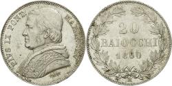World Coins - Coin, ITALIAN STATES, PAPAL STATES, Pius IX, 20 Baiocchi, 1860, Roma,
