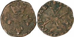 World Coins - Principality of Dombes, Henri II de Montpensier, Liard, 1594, Trévoux, Copper